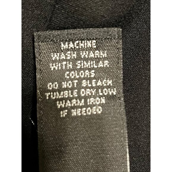 Apostrophe Black Stretch A-Line Skirt Size 8 24” Long Side Zip - Picture 3 of 3